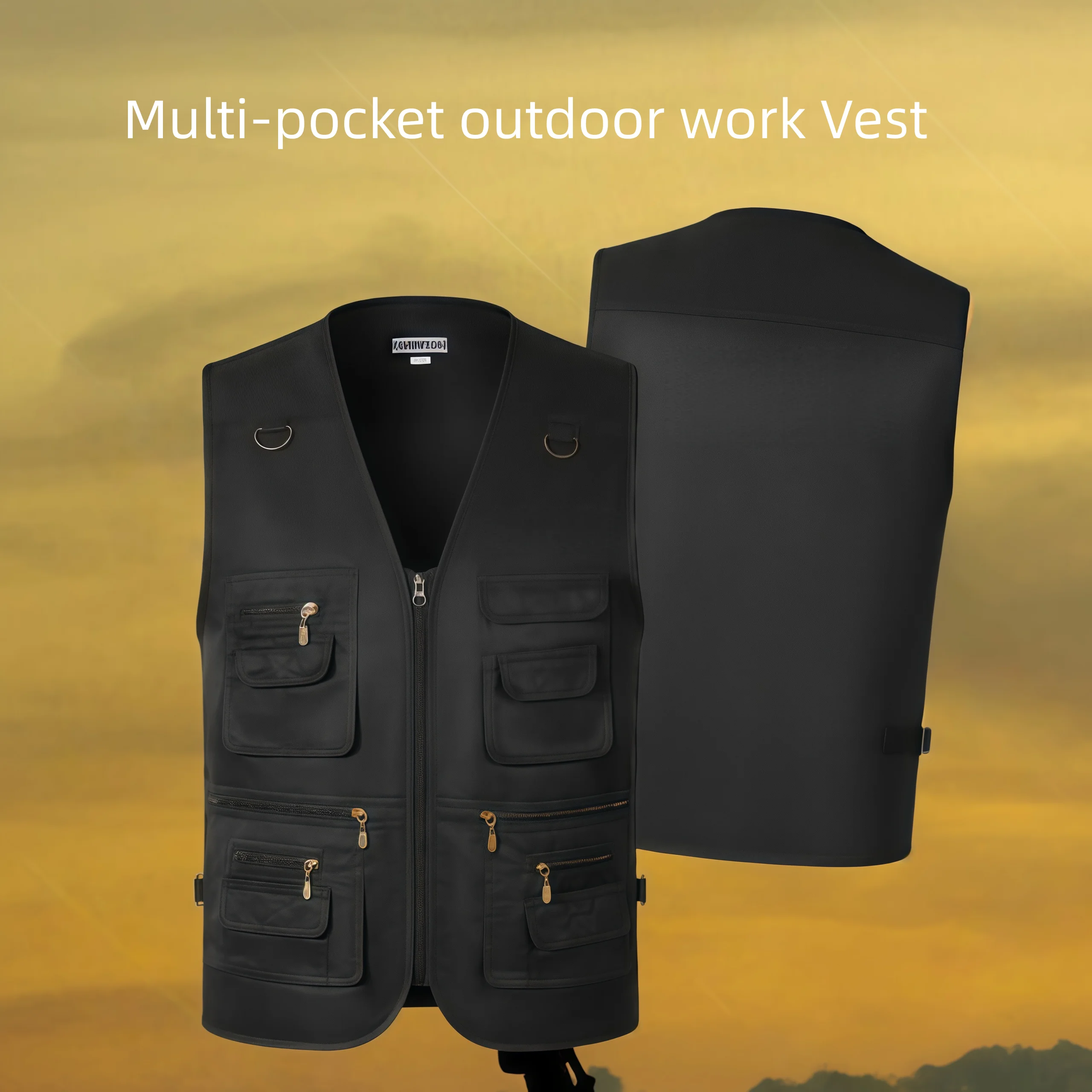 

Летний мужской тактический жилет для пешего туризма и рыбалки, жилет для фотографа с несколькими карманами, уличный мужской тонкий жилет-карго для отдыха, жилеты