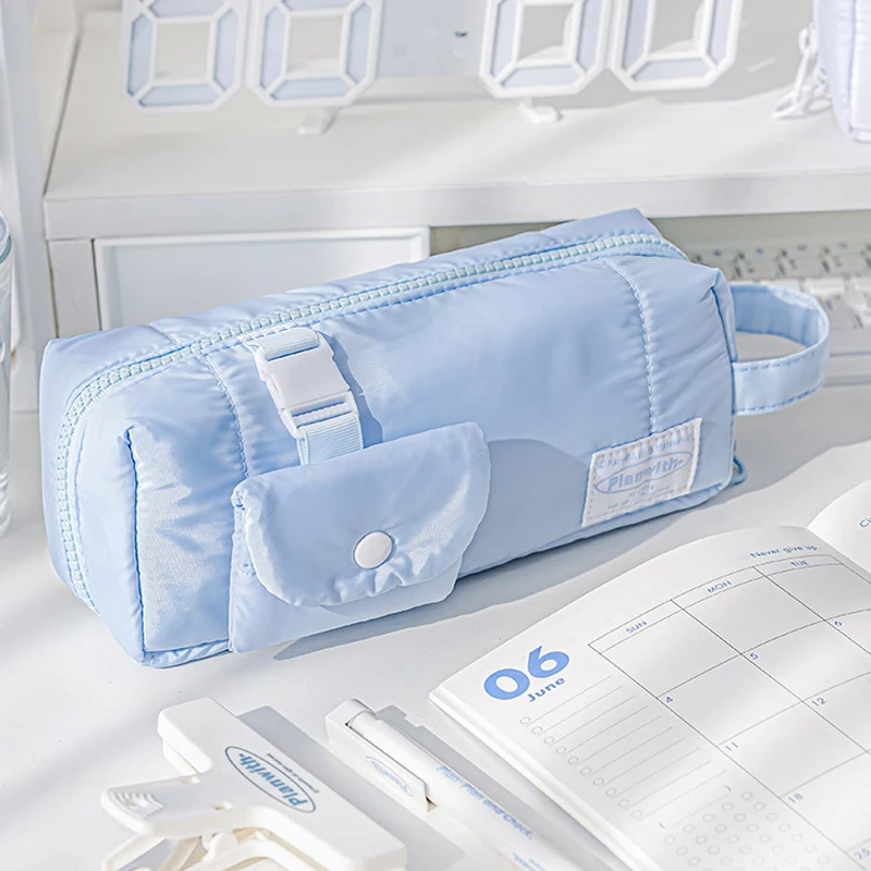 Removable mother and son pen bag with soft cotton filling and large capacity classified storage