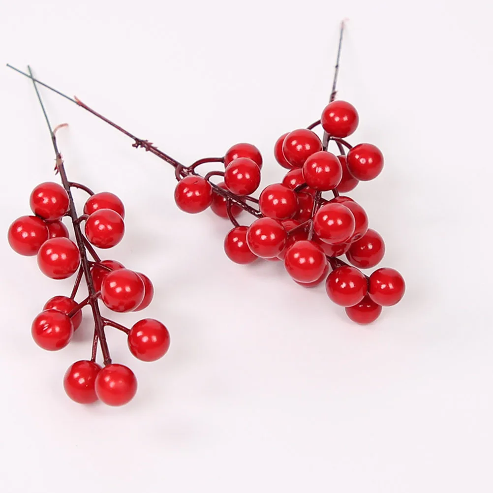

10pcs Simulation Crabapple Branch Realistic Artificial Berry Stems For Home Decor Wedding Party Flower Arrangement Banquet
