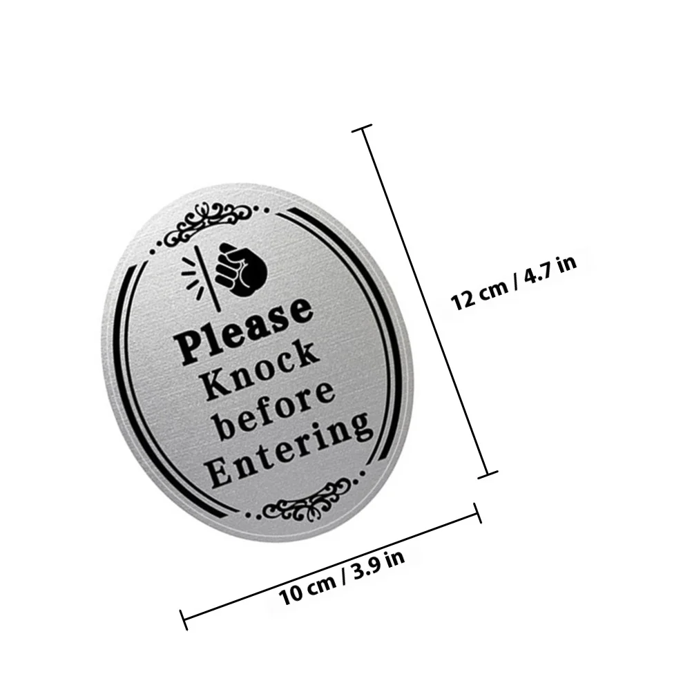 4 قطعة تدق قبل الدخول علامة ملصق مقاوم للماء عالية التصاق الباب ملصق مائي لغرفة النوم مكتب الحمام دخول لوحة الزخرفية #6