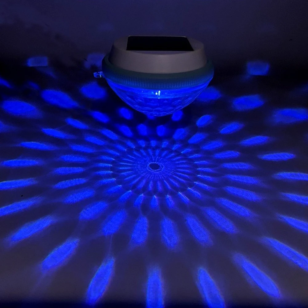 2 Pack Solar Floating Pool Lights with Integrated Photocell Sensor and Two Lighting Patterns for Evening Water Ambiance