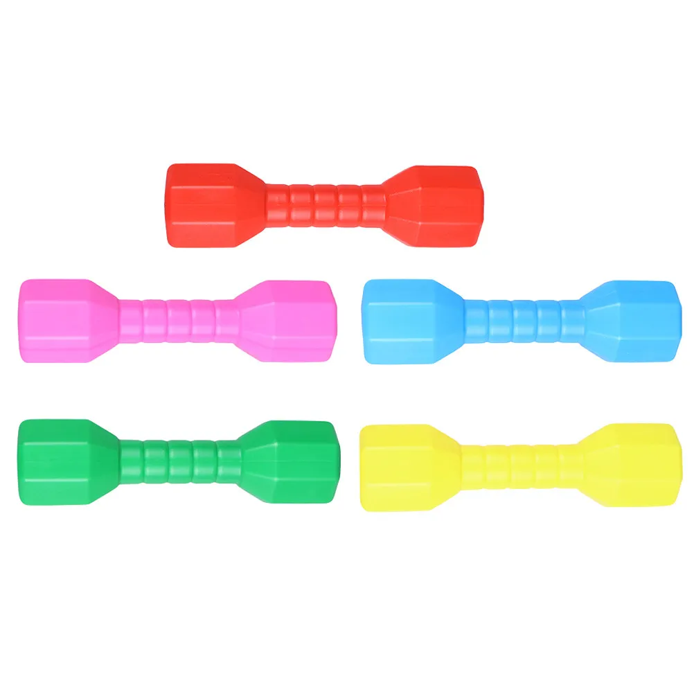 5Pcs Plastic Dumbbells for Kids Small Size Safe Non Toxic Tough Lightweight Barbells for Children Exercise Performance Dancing
