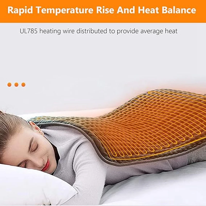 Heating Pad - Electric Heating Pads - Hot Heated Pad For Back Pain Muscle Pain Relieve - Auto Shut Off Function UK Plug Durable