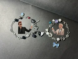 Good Omens inspired couple bracelets, good omens, aziracrow, crowley, aziraphale, good omens merch , good omens pin, magnetic