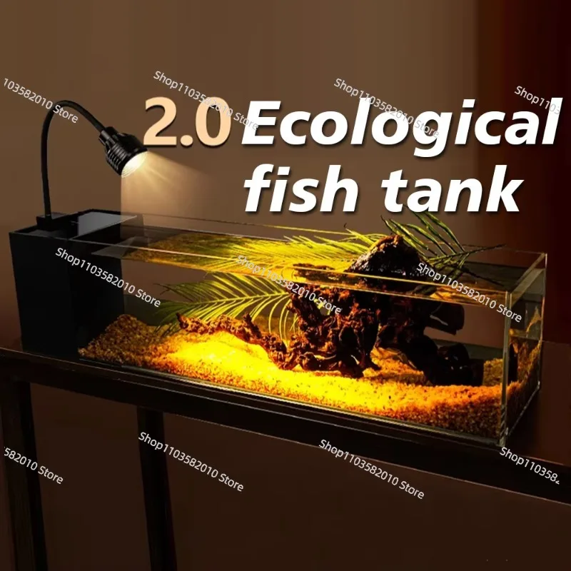 Aquarium Medium and Small Ultra white Glass Landscaping Fish Tank Stream fish tank