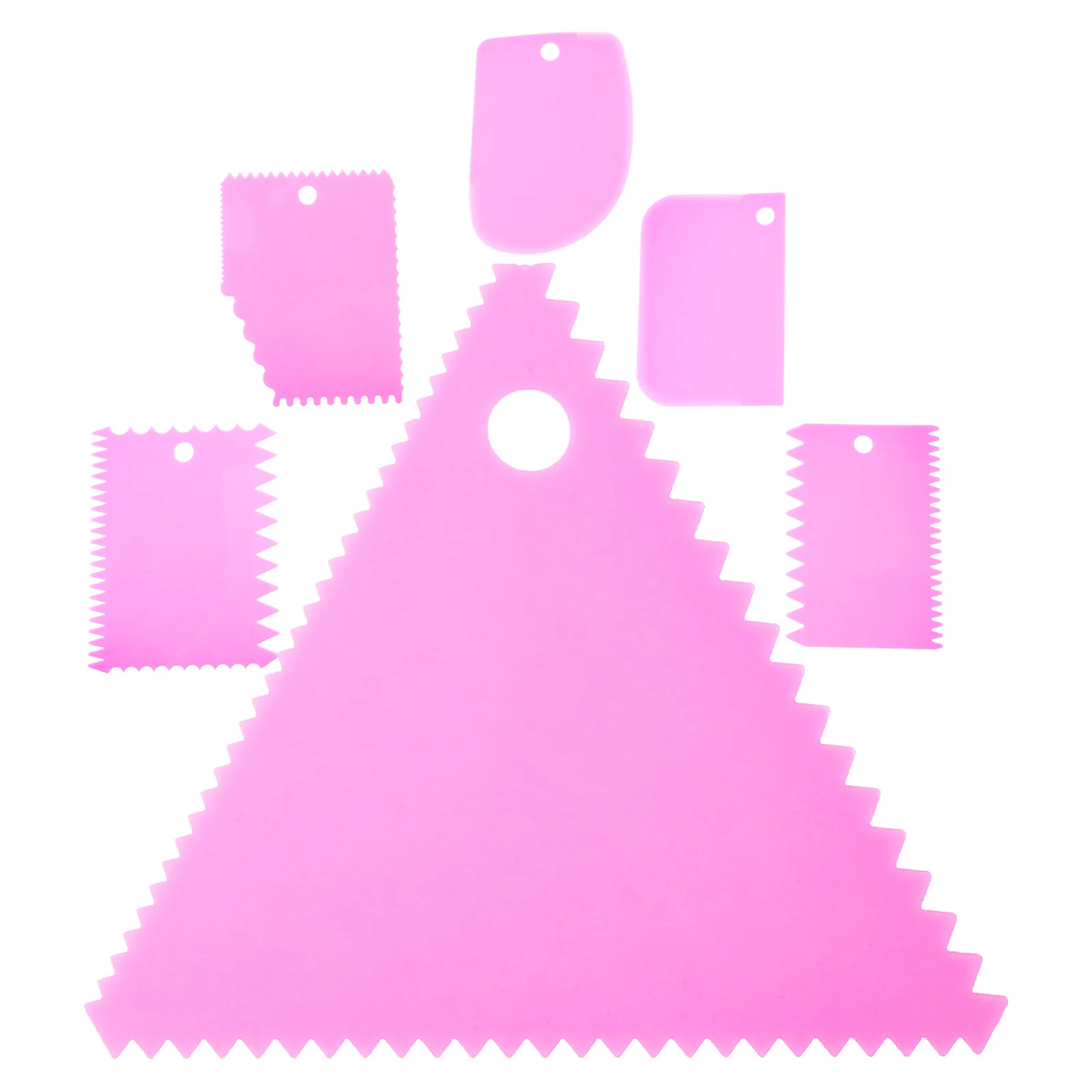 

1Set Cake Decorating Spatula Set Plastic Scrapers Smoother Tool for Icing Dough Mixing Portable Baking Supplies