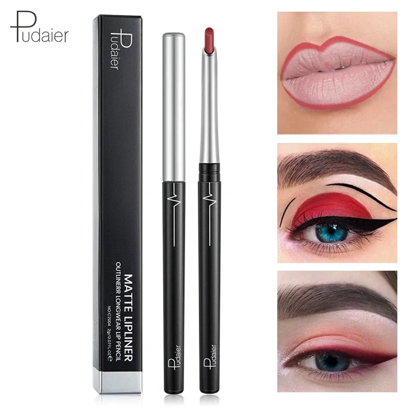 Heallor Pudaier Matte Lip Liner Pencil Waterproof Nude Sexy Lipstick Long-lasting Women Makeup Eyes Lipliner Contour Crayon Levr