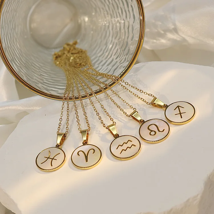 

necklace aries 12 Constellation Choker Pendants Aries Libra Leo Collier Birthday Gift