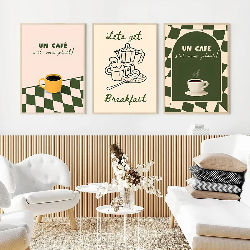 Fun Coffee Slogan Poster Coffee Diver Abstract Wall Art Canvas Print Painting Kitchen Café Home Decor Gifts for Coffee Lovers