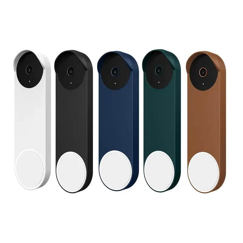 Funda protectora de silicona para timbre de Google Nest, cámara resistente a la intemperie, impermeable, visión nocturna, cubierta de sílice
