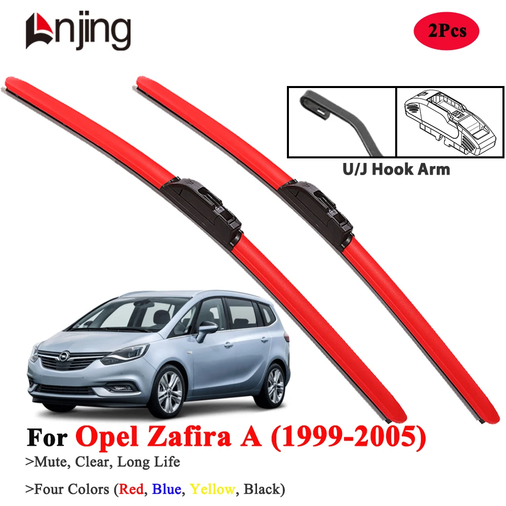 

LNJING Red Wiper Blades For Opel Zafira A T98 1999-2005