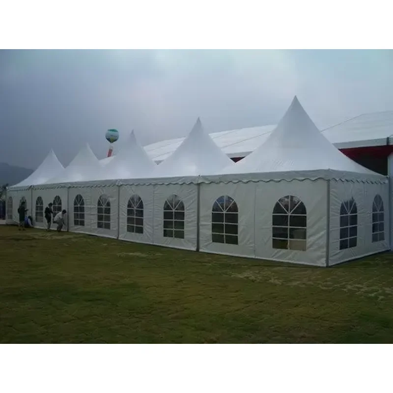 for Modern 3x3m Outdoor Aluminum Pagoda Tent White PVC Canopy Gazebo Steel Fabric for Party Festival Events Customizable Logo