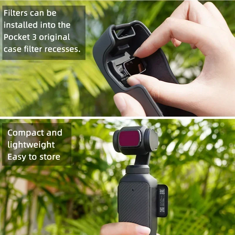 BRDRC Lens Filter Set for DJI OSMO Pocket 4/Pocket 3 UV CPL ND 8 16 Filters Optical Glass Handheld Gimbal Camera Accessories