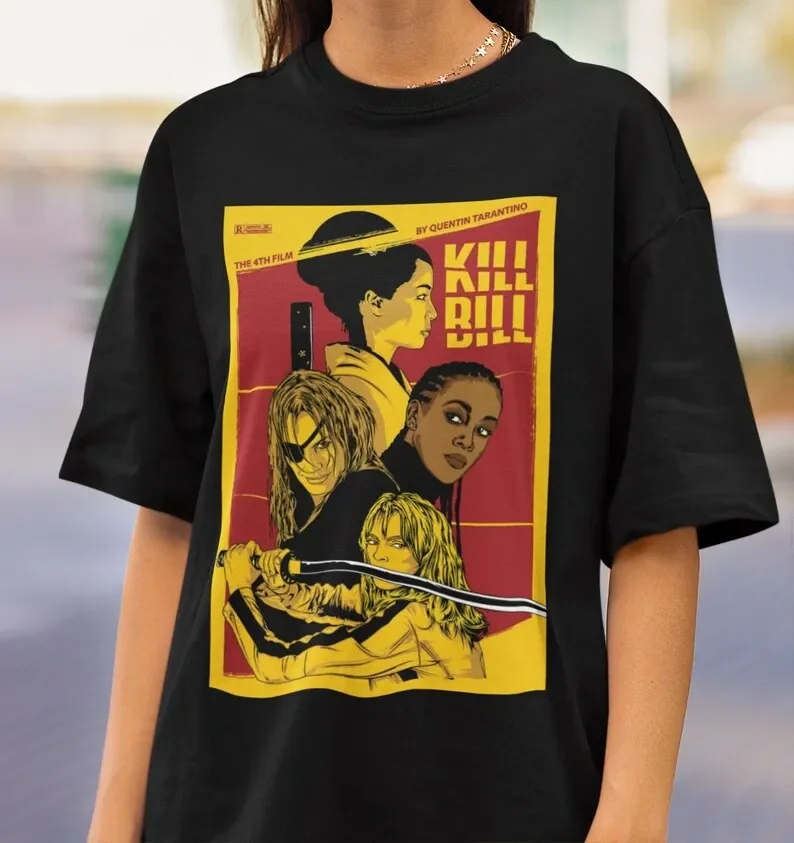 Bill Movie Artwork T-shirt for Quentin Tarantino Fans, Japanese Action Movie, Unisex, Gift for Classic Movie Lovers Comfort