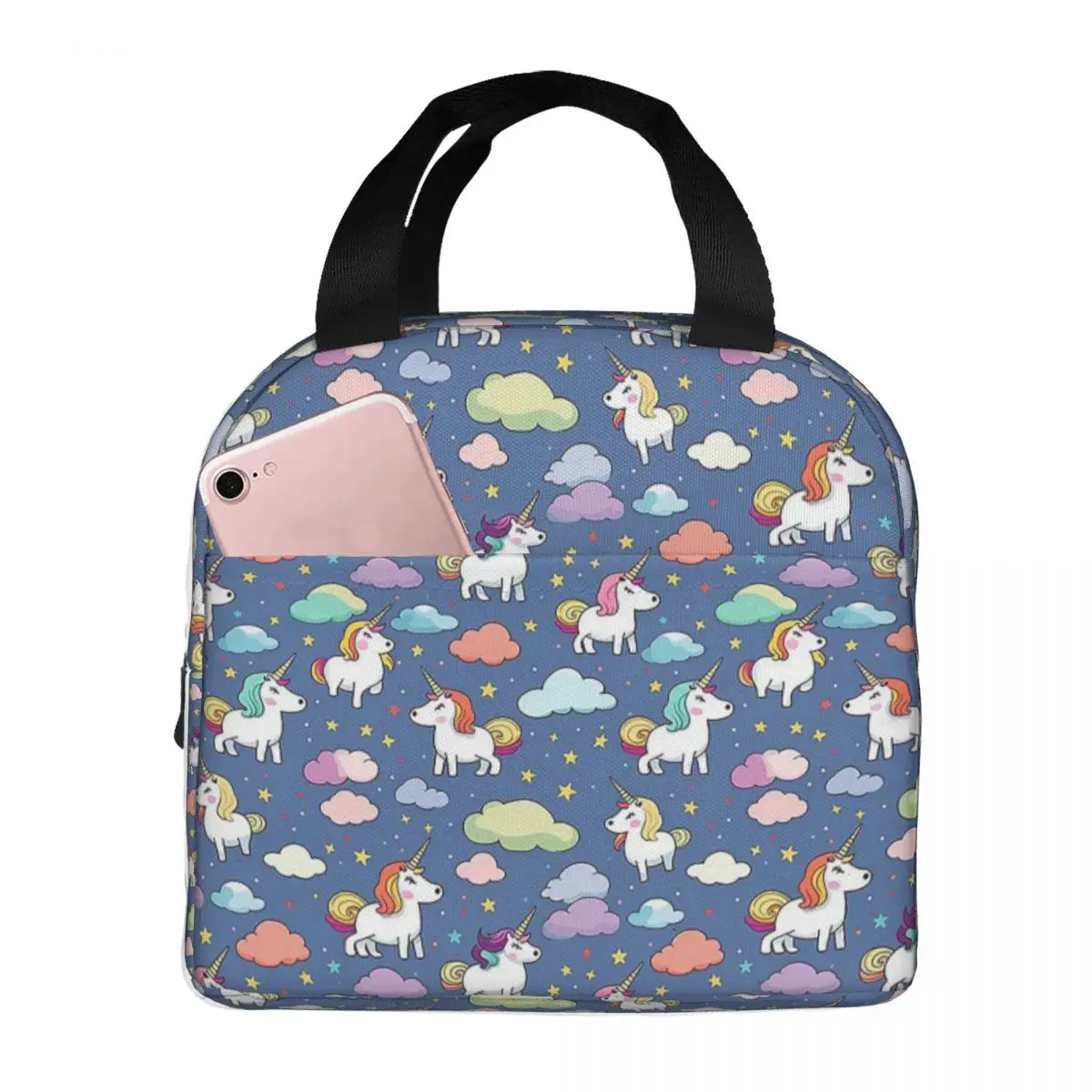 Sparkle Unicorn Magic Insulated Lunch Bag for Kids School Cooler Thermal Food Box Tote Leakproof Lunch Boxes Container