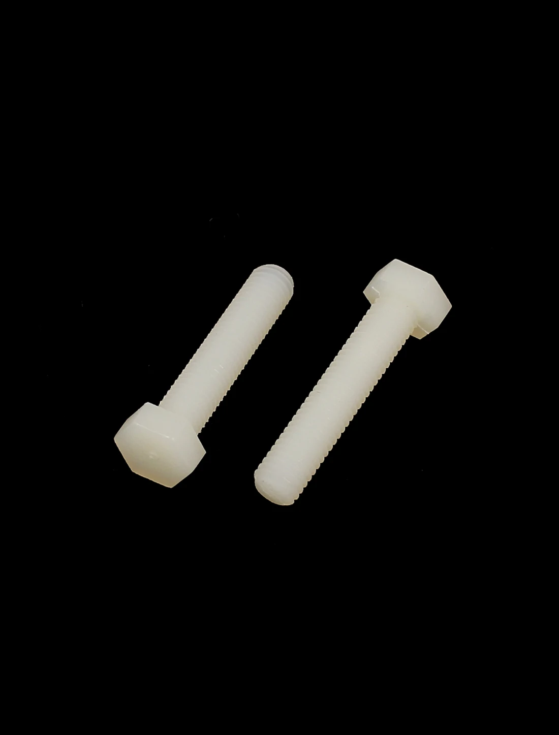 10/50Pcs Full Thread Nylon Metric Hex Head Cap Screws Bolts Plastic Insulated External Hexagon Head Caps M5 M6 M8 M10 M12 White