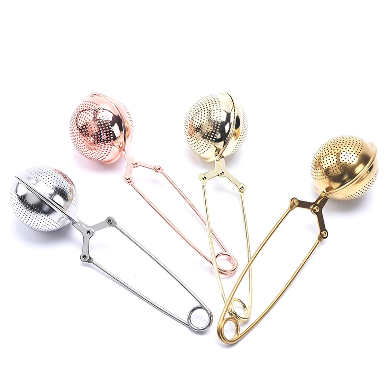 1PC Tea Infuser Stainless Steel Sphere Tea Strainer Spice Filter Handle Tea Ball