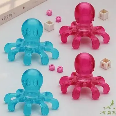 

4 шт., массажер для кожи головы в виде осьминога для головы, шеи, спины, волос, портативный профессиональный бытовой аксессуар для волос, инструмент