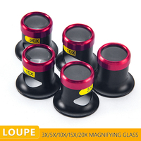 3X 5X 10X 15X Jewelers Watch Magnifier Tool Eye Loupe Loop Magnifier Magnifying Glass Watchmakers repair Jewelry Tools