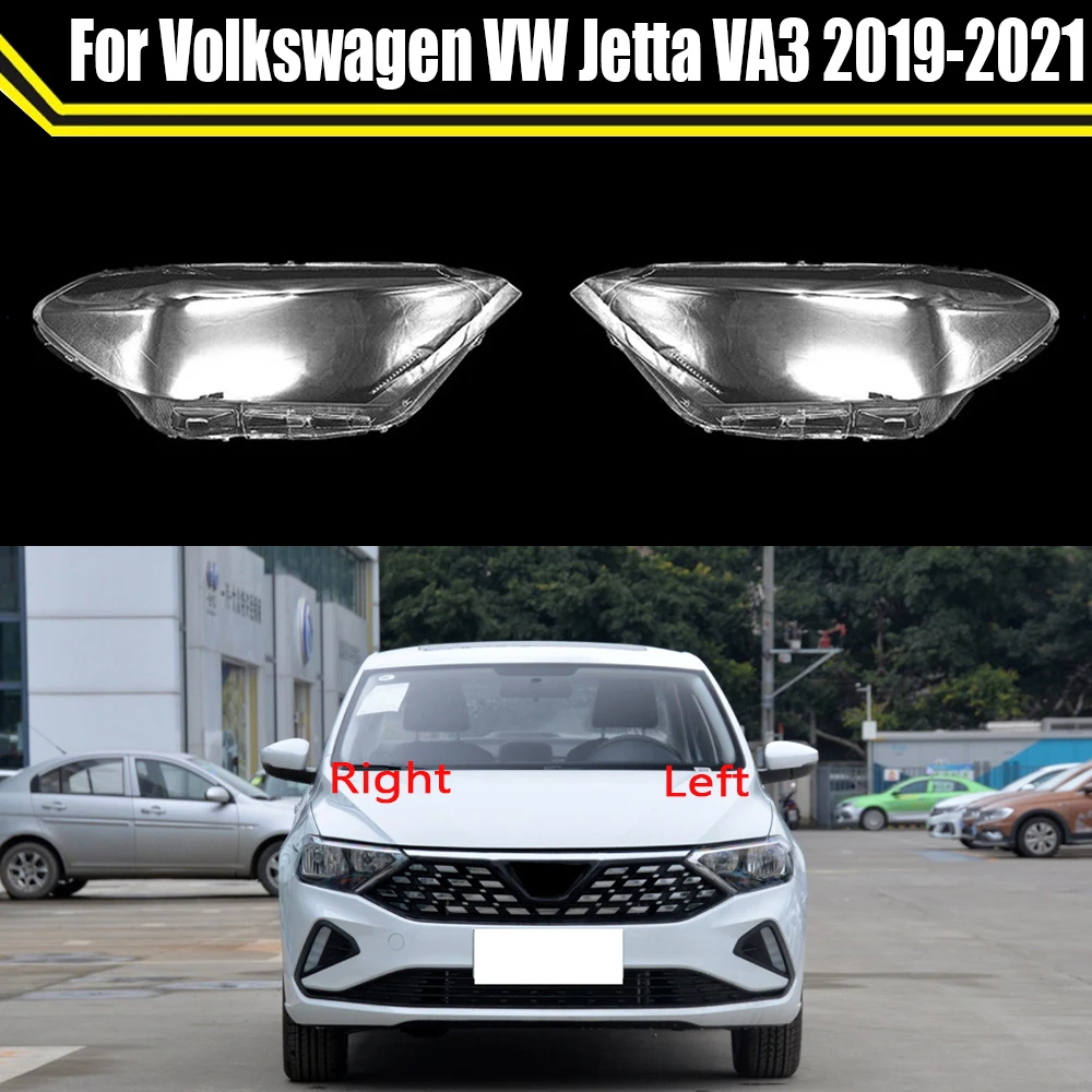 

For Volkswagen VW Jetta VA3 2019 2020 2021 Car Headlamp Transparent Cover Lampshade Headlight Shell Cover Lens Clear Light Caps