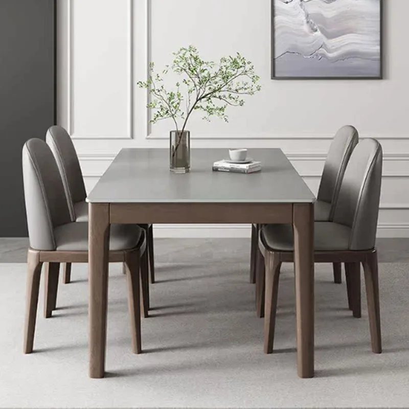 Rectangle Restaurant Dining Table Decoration Unique Aesthetic Modern Dining Table Accent Mesas De Comedor Space Saving Furniture