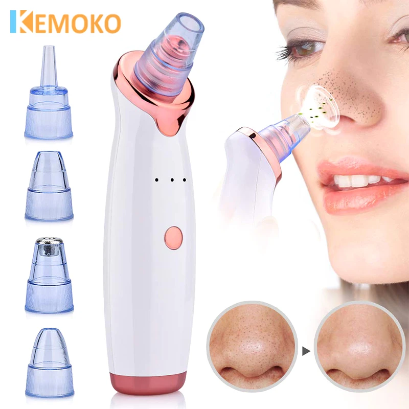 

Electric Vacuum Suction Blackhead Remover Facial Pore Acne Cleaner Comedone Spot ore Cleansing Pimple Extractor USB Rechargeable