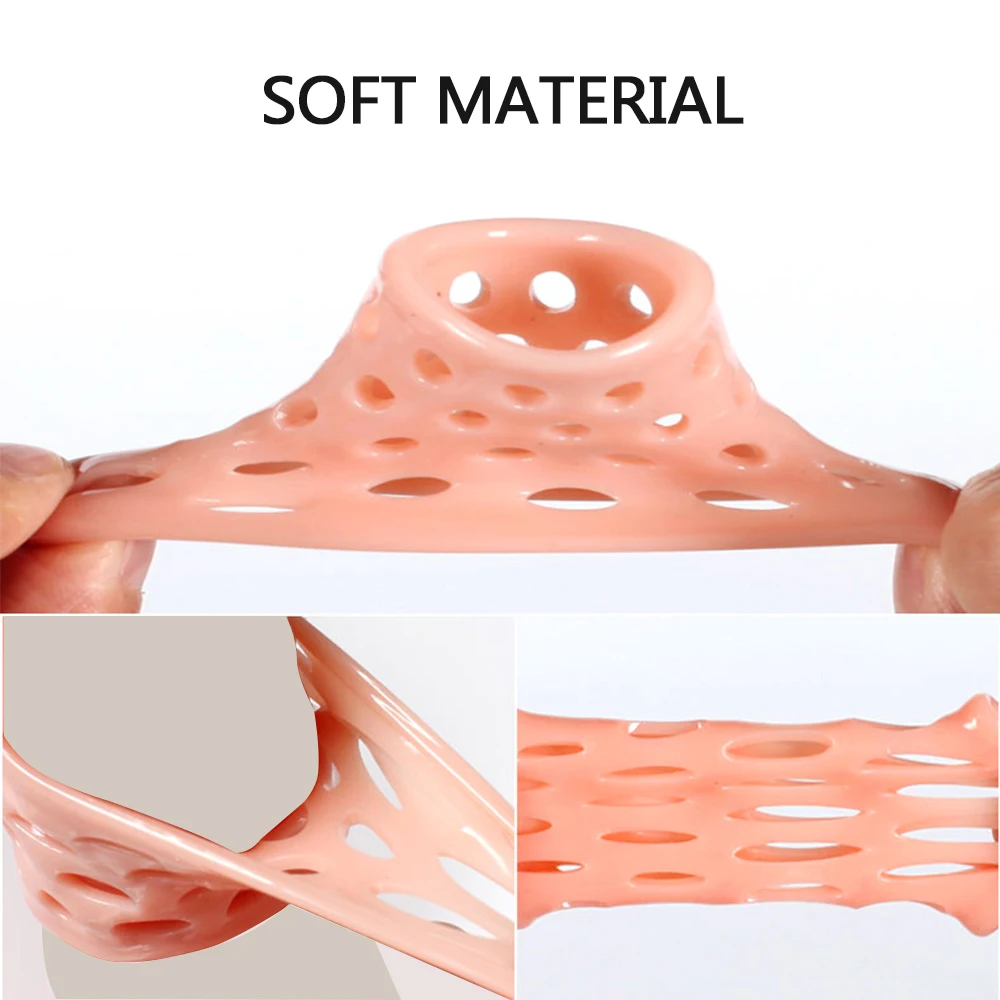 Anéis de pênis de silicone com ampliadores, aumento da ereção, ultra macio, de longa duração, brinquedos sexuais adultos mais fortes para homens, casais