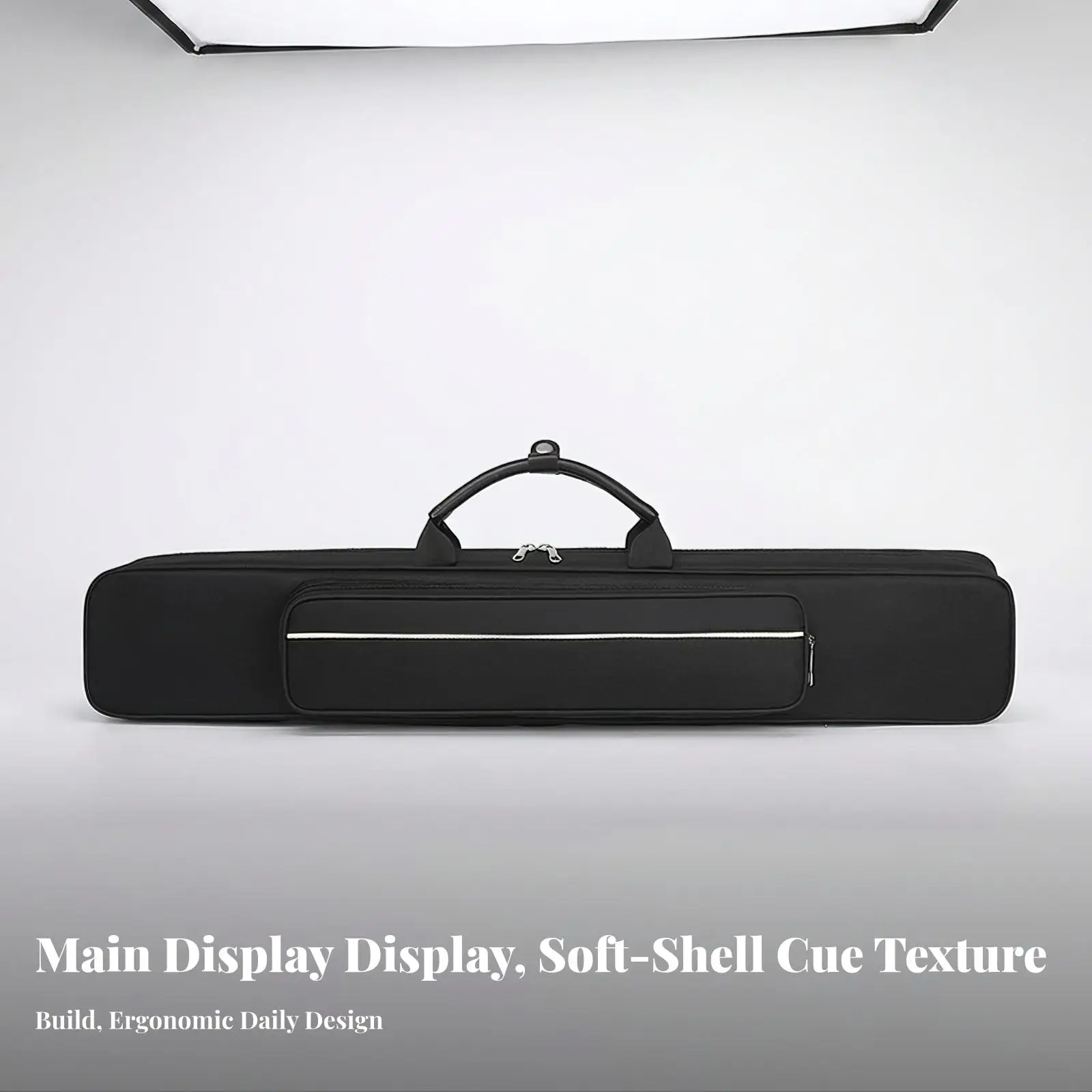 Lightweight Pool Cue Carrier Hard Shell Billiard Bag with Divider Board for Shaft and Butt Protection