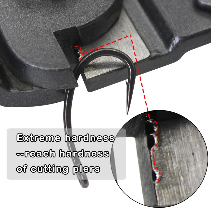 10x Fishing Carp Eye Hook Straight Needle Point PTFE Coating Micro Brab High Carbon Steel Fishhooks Tackle image 5