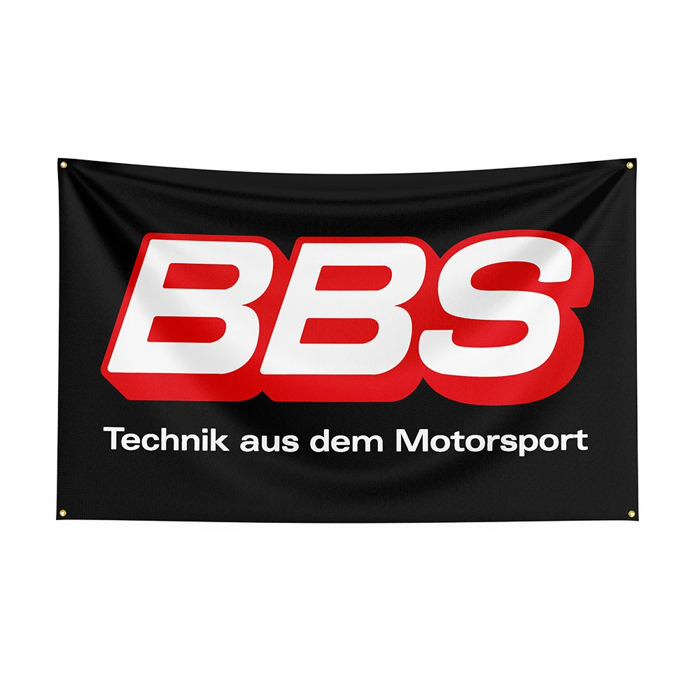 Bandeiras impressas do poliéster para a decoração do carro de competência, bandeira do BBS, 3x5 Ft