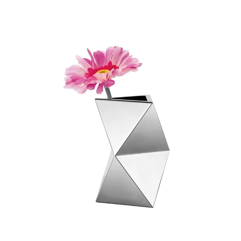 304 stainless steel small vase creative light luxury high-end desktop dining table flowers