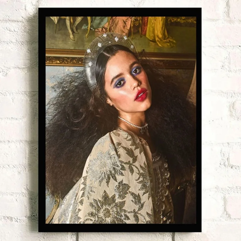 Jenna Ortega مثير جميلة صورة ملصق ، ستار الممثلة قماش اللوحة ، جدار الفن صورة لغرفة المعيشة ، ديكور المنزل ، المشجعين هدية
