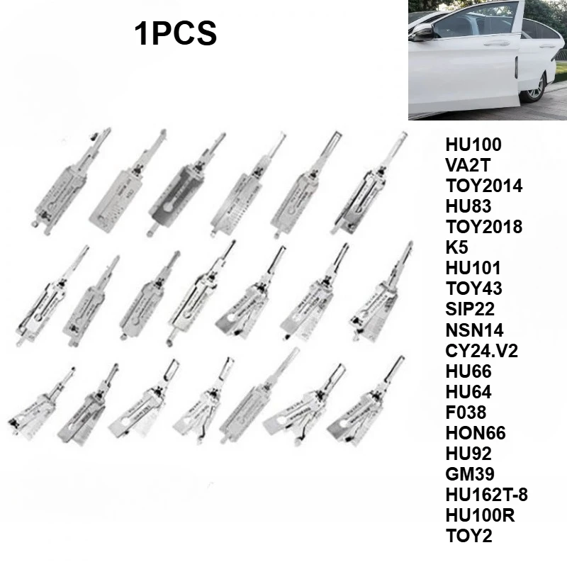 

1P Lock Picking Tool Key Decoder Locksmith Lockpick HU100 VA2T HU101 TOY2014 Hu66 Nsn14 K5 TOY2018 Sip22 Decoder Lishi Master