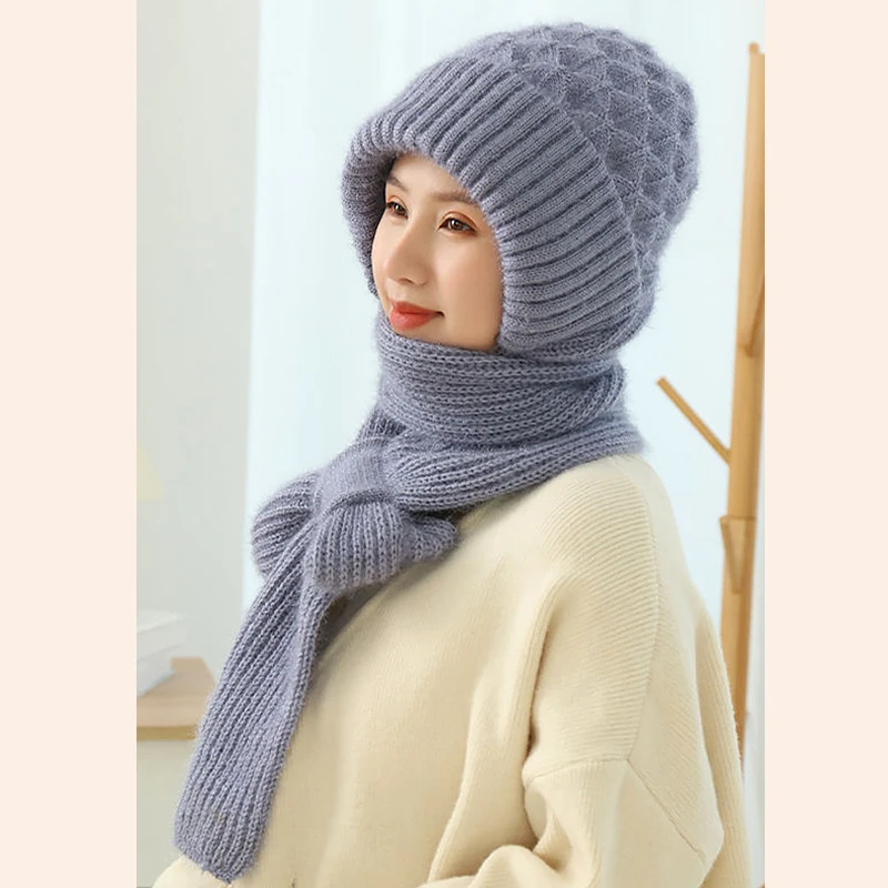 Chunky Waffle Knit Hat and Scarf Set, One Size, Heavyweight Winter Accessories il_340x270.1787966564_bq1e.jpg main image 4