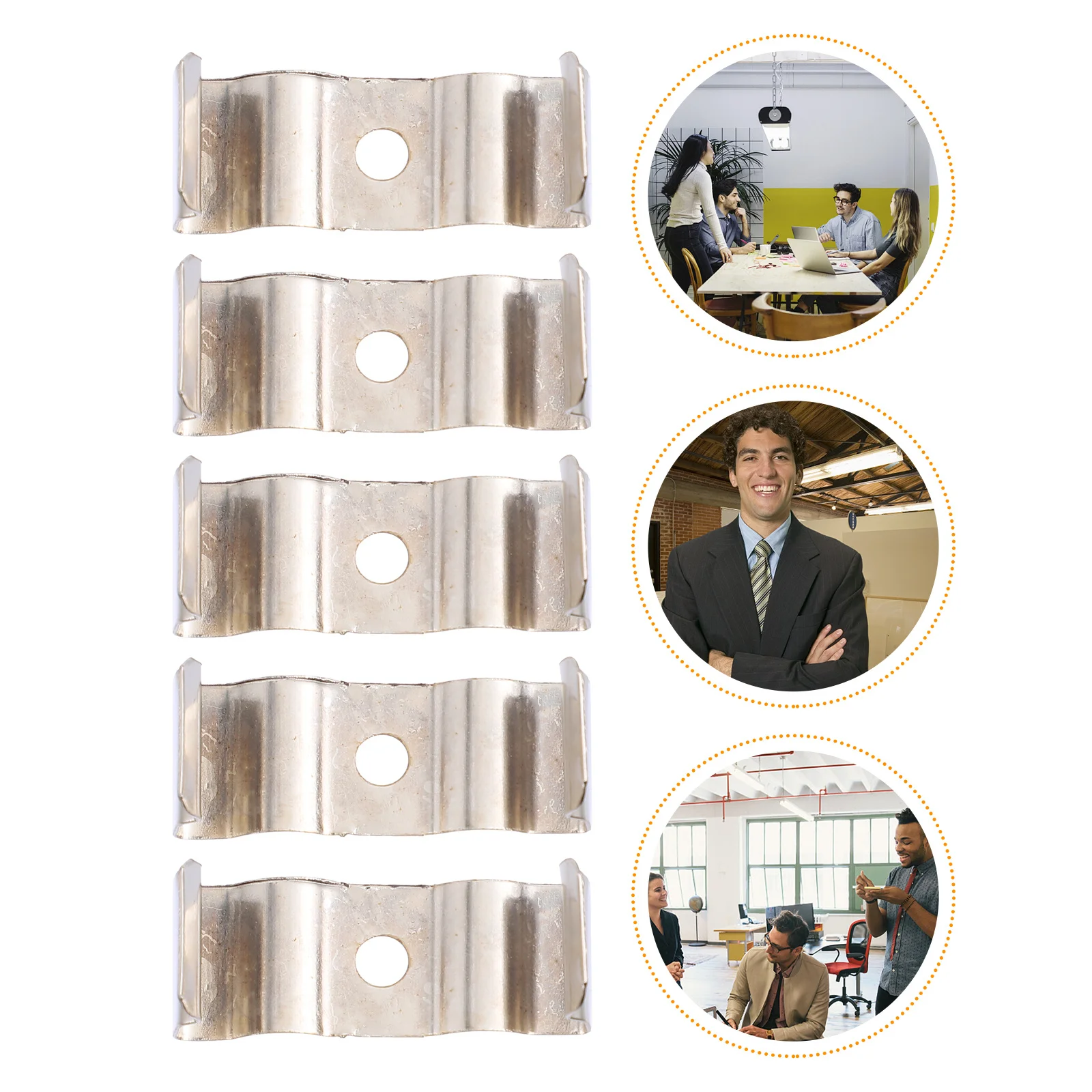 100Pcs Fluorescent Light Tube Support Manganese Steel LED Light Clip Easy Installation Stable Long Term Service Home Appliances