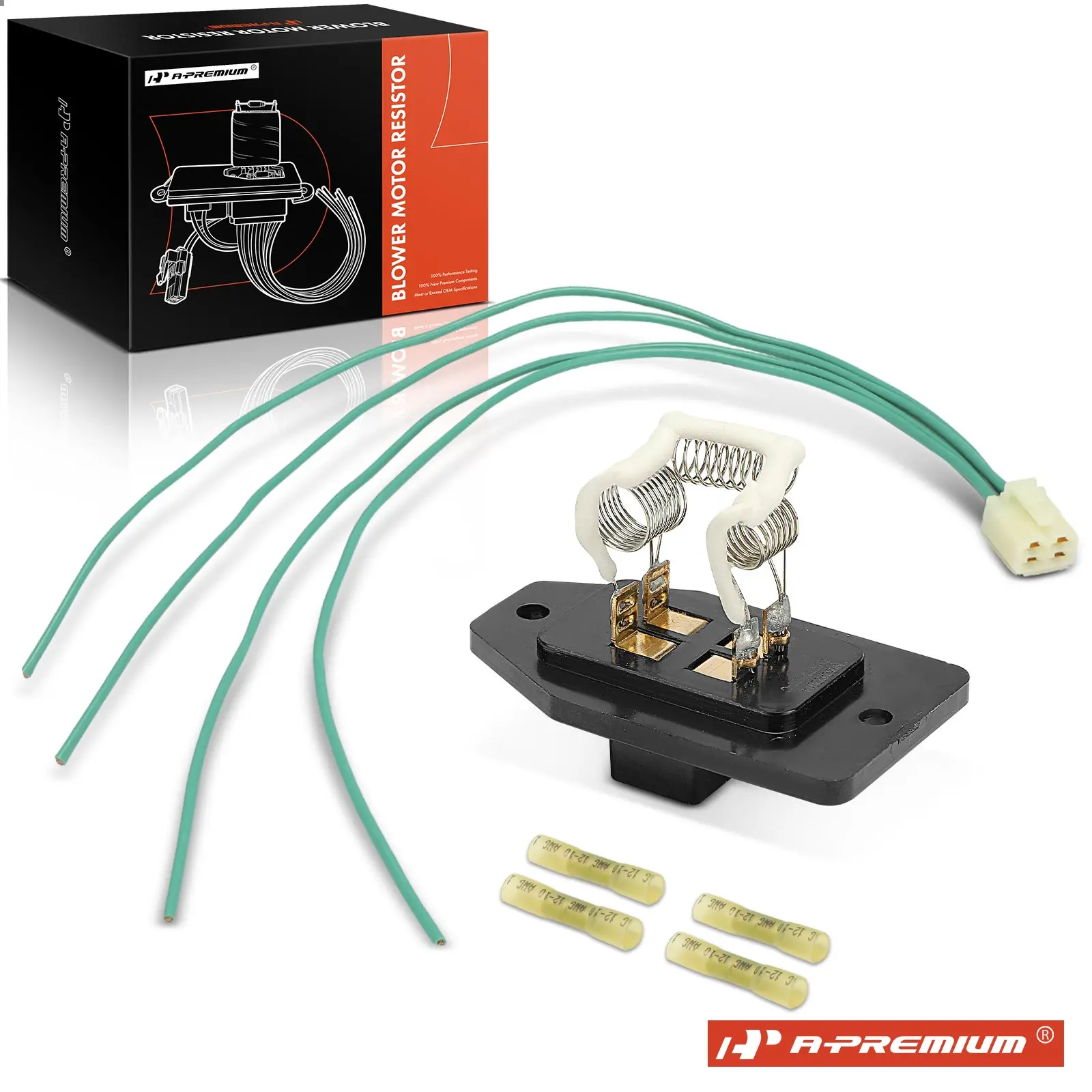 A-Premium Heater Blower Motor Resistor With Wiring Harness for Honda Civic 1992-1998 Civic del Sol 1993-1997