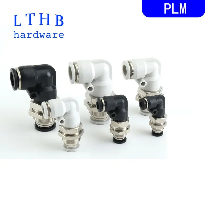 Pneumatic Hose Connector PLM Bulkhead Straight Fittings Tube 8 10 12mm Premium  Push In Hose Air Quick Fittings