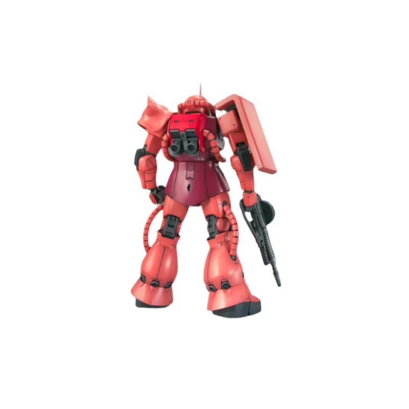 Bandai Original GUNDAM Anime Model MG 1/100 MS-06S CHAR S ZAKU Ver 2.0 Action Figure Assembly Model Toys Gifts for Children