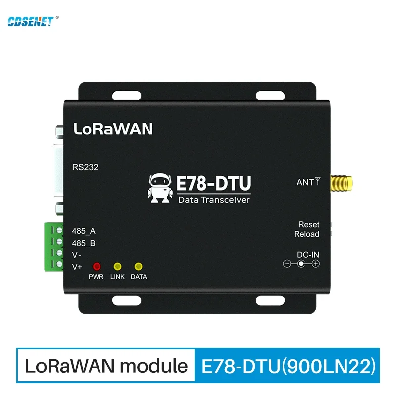 868/915MHz Lorawan Gateway Wireless Data Transceiver CDSENET E78-DTU(900LN22) RS232 RS485 22dbm 3KM OTAA ABP AT Command