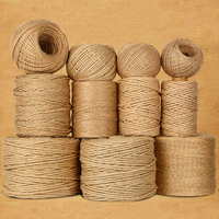 1/2/3/5/6/10mm Natural Jute Rope Cord DIY Sewing Vintage Jute Ribbon String Twine Crafts Handwork Hemp Wedding Party Decoration