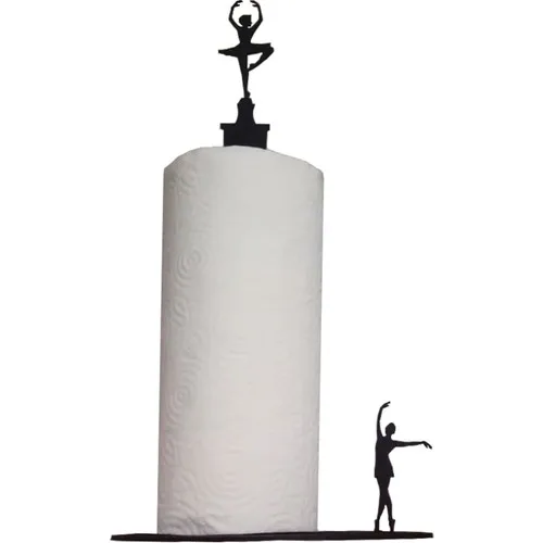 Icon Construction Decoration Ballerina Figured Decorative Paper Towel Holder Towel Holder Metal Black