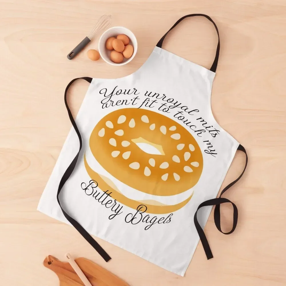 

Buttery Bagels Apron Bib For Kitchen Kitchen New 2022 Year Apron