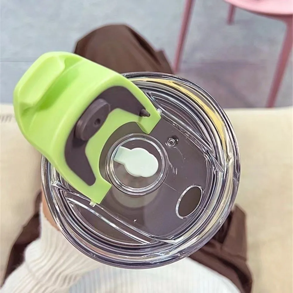 Portable 40oz Water Bottle Cover Splash Spill Proof Replacement Cup Cap Transparent Double Drink Lid Water Cup Accessories