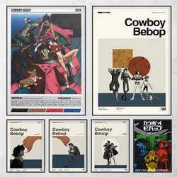 Anime Cowboy Bebop Poster Self-adhesive Art Waterproof Paper Sticker Coffee House Bar Room Wall Decor