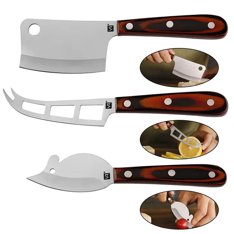 

Cheese Knife Stainless Steel Multifunction Baking Tools Pizza Butter Cutter Fruit Knife Kitchen Gadgets Charcuterie Board Tools