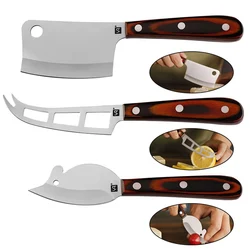 Cheese Knife Stainless Steel Multifunction Baking Tools Pizza Butter Cutter Fruit Knife Kitchen Gadgets Charcuterie Board Tools