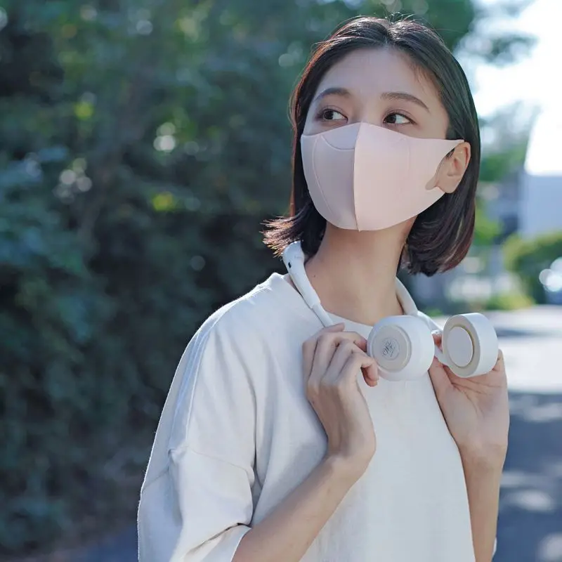 ‌Kids Safe Bladeless Neck Fan Silent Turbine USB Rechargeable Mini Portable Cooler for Girls' Birthday Gifts Outdoor Activities