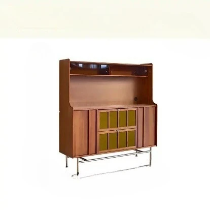 

boxwood retro French side cabinet against the wall integrated locker double layer