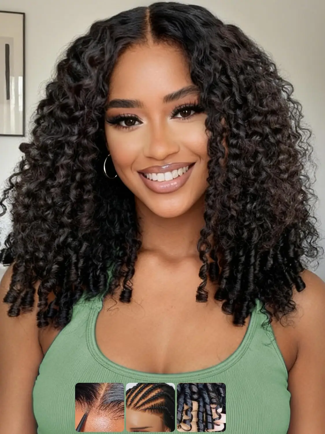 

30 36 Inch Burmese Curly Hair Wig 7x6 Lace Frontal Wig Human Hair Vietnamese 220 Density Spiral Burmese Curly Lace Front Wig