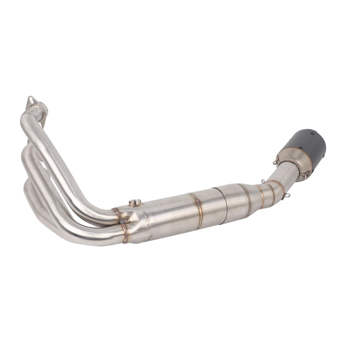 Motorcycle Full Exhaust System Slip On For CF-Moto 675SR-R 675NK 675SS 2024 675srr Exhaust Carbon Muffler Header Link Front Pipe